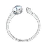 Summer 10K White Gold Pear-Cut Aquamarine Ring