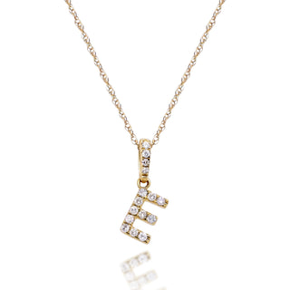 E Paisley 14K Yellow Gold Round-Cut White Diamond Pendant