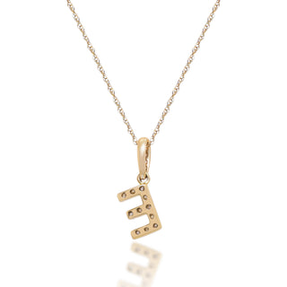 E Paisley 14K Yellow Gold Round-Cut White Diamond Pendant