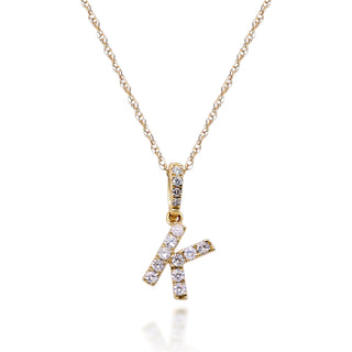 K Paisley 14K Yellow Gold Round-Cut White Diamond Pendant