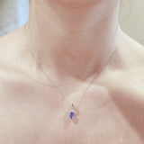 Brylee 14K White Gold Oval-Cut Tanzanian Tanzanite Pendant