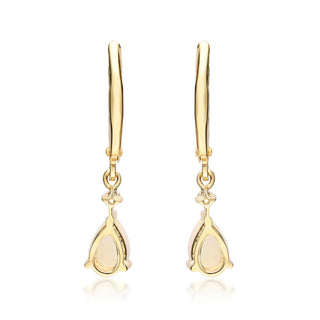 Jordyn 14K Yellow Gold Pear-Cut Natural African Opal Earring