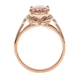 Nancy 10K Rose Gold Oval-Cut Madagascar Morganite Ring