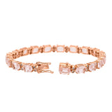 Justice 14K Rose Gold Oval-Cut Madagascar Morganite Bracelet