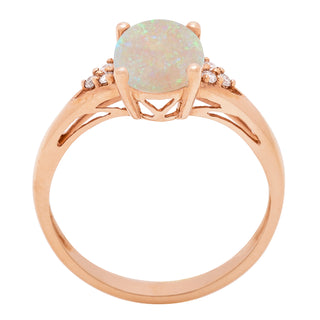 Brylee 10K Yellow Gold Oval-Cut Natural African Opal Ring