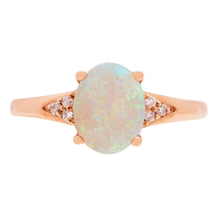 Brylee 10K Yellow Gold Oval-Cut Natural African Opal Ring