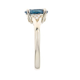 Blessing 10K Yellow Gold Oval-Cut Brazilian London Blue Topaz Ring