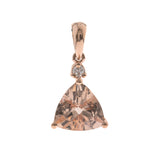 Hadley 10K Rose Gold Trillion-Cut Morganite Pendant