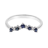 Arlette 10K White Gold Round-Cut Ceylon Blue Sapphire Ring