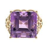 Ashlyn 10K Yellow Gold Princess-Cut Brazilian Amethyst Ring