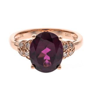 Berkeley 14K Rose Gold Oval-Cut Madagascar Rhodolite Ring