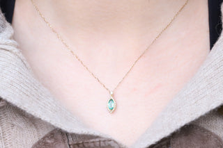 Daphne 10K Yellow Gold Marquise-Cut Emerald Pendant