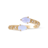 Rachael 14K Yellow Gold Pear-Cut Natural African Opal Ring