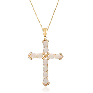 Annabelle 14K Yellow Gold Oval-Cut Opal Pendant