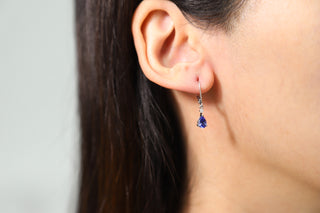 Sage 14K White Gold Pear-Cut Tanzanian Tanzanite Earring