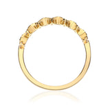 Leia 14K Yellow Gold Round-Cut White Diamond Ring