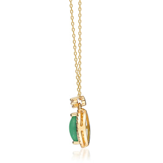 Daphne 10K Yellow Gold Marquise-Cut Emerald Pendant