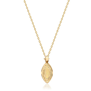 Joyce 10K Yellow Gold Round-Cut Natural African Opal Pendant