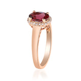 Lacey 10K Rose Gold Oval-Cut Madagascar Rodholite Ring