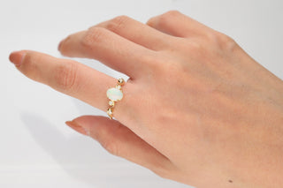 Rosa 14K Yellow Gold Oval-Cut Natural African Opal Ring