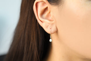 Jordyn 14K Yellow Gold Pear-Cut Natural African Opal Earring