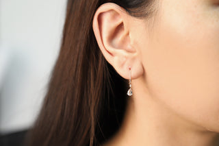 Jordyn 14K Rose Gold Pear-Cut Morganite Earring