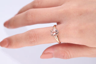 Gracelyn 10K Rose Gold Oval-Cut Madagascar Morganite Ring