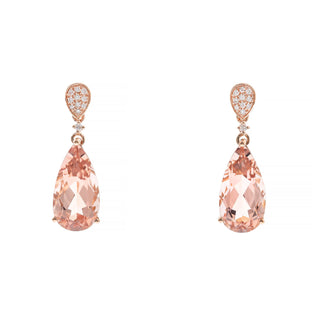 Karen 14K Rose Gold Pear-Cut Madagascar Morganite Earring
