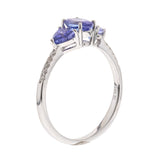 Alisson 10K White Gold Oval-Cut Tanzanian Tanzanite Ring