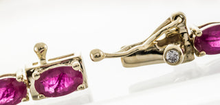 Evangeline 10K Yellow Gold Oval-Cut Mozambique Ruby Bracelet