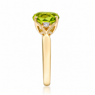 Maria 14K Yellow Gold Oval-Cut Peridot Ring