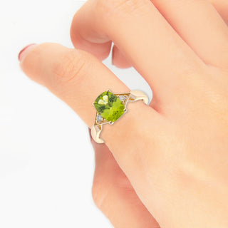 Maria 14K Yellow Gold Oval-Cut Peridot Ring