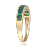 Tera 14K Yellow Gold Princess-Cut Zambian Emerald Ring