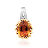 Valentina 10K Yellow Gold and Silver Oval-Cut Brazilian Citrine Pendant