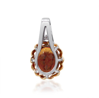 Valentina 10K White Gold and Silver Oval-Cut Brazilian Citrine Pendant