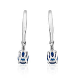 Everleigh 10K White Gold Oval-Cut Blue Sapphire Earring