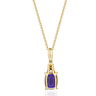 Chloe 10K Yellow Gold Cushion-Cut Brazilian Amethyst Pendant