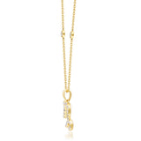 Capricorn 10K Yellow Gold Round-Cut White Diamond Pendant