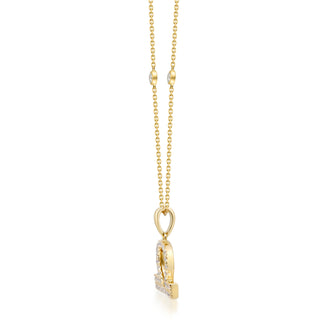 Libra 10K Yellow Gold Round-Cut White Diamond Pendant