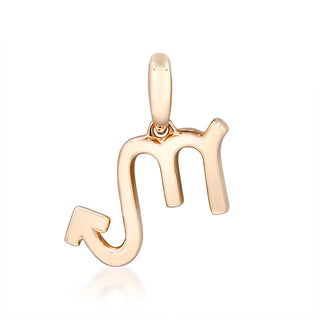 Scorpio 10K Yellow Gold Round-Cut White Diamond Pendant