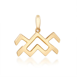 Aquarius 10K Yellow Gold Round-Cut White Diamond Pendant