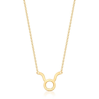 Taurus 10K Yellow Gold Round-Cut White Diamond Pendant