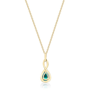 Adaline 10K Yellow Gold Pear-Cut Emerald Pendant