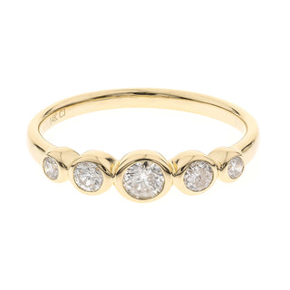 Emery 14K Yellow Gold Round-Cut White Diamond Ring