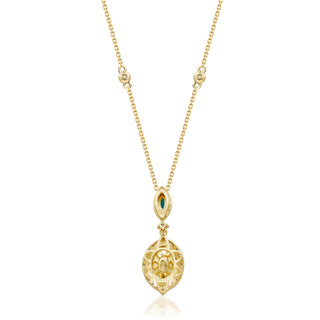 Classic 10K Yellow Gold Oval-Cut Opal Pendant