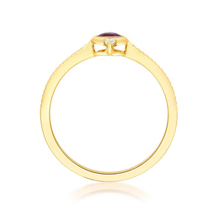 Ella 14K Yellow Gold Pear-Cut  Mozambique Ruby Ring