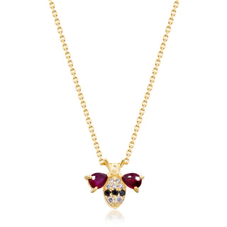 Edith 14K Yellow Gold Pear-Cut Mozambique Ruby Pendant