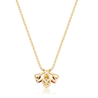 Edith 14K Yellow Gold Pear-Cut Mozambique Ruby Pendant