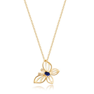 Mariana 10K Yellow Gold Oval-Cut Blue Sapphire Pendant