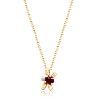 Emerson 14K Yellow Gold Oval-Cut Mozambique Ruby Pendant